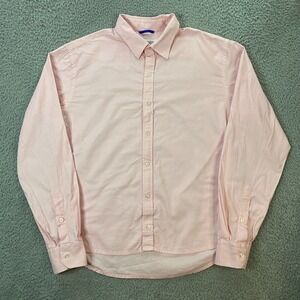 Teddy‎ Stratford NYC Shirt Mens size XL, 5 Hidden Zipper Oxford Button Up Pink
